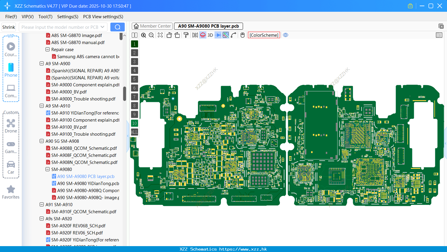 Samsung A90 SM-A9080 PCB Layer